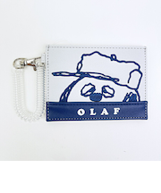 スヌーピー オラフ フェイスアップ 刺しゅう シングルパスケース 定期入れ SNOOPY