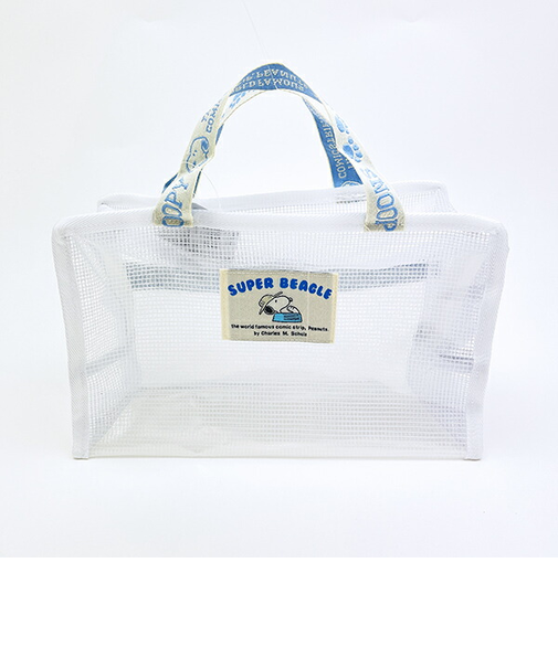 スヌーピー EVA ハンドル付きスクエアポーチ (ホワイト) SNOOPY