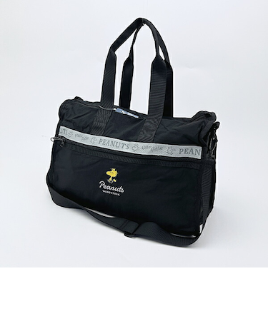 スヌーピー ウッドストック ボストンバッグ ブラック SNOOPY