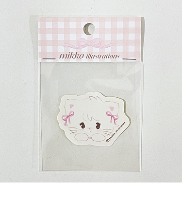 mikko illustrations ミッコ ムース ダイカットステッカー 文具 日本製