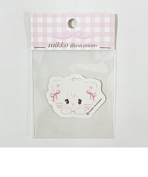 mikko illustrations ミッコ ムース ダイカットステッカー 文具 日本製