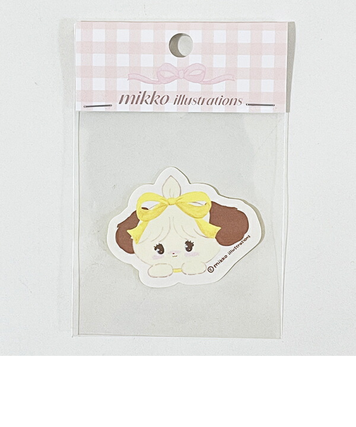 mikko illustrations ミッコ スフレ ダイカットステッカー 文具 日本製