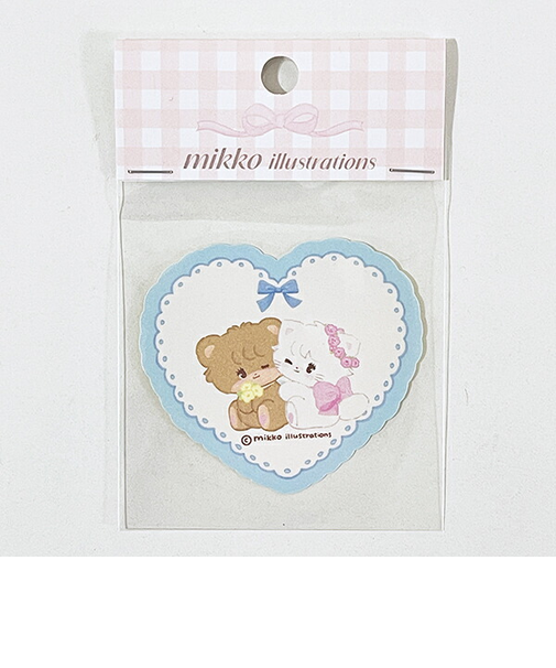 mikko illustrations ミッコ ムース&ラテ ダイカットステッカー 文具 日本製