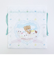 mikko illustrations ミッコ 巾着(M) ホワイト 日本製