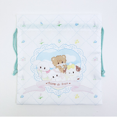 mikko illustrations ミッコ 巾着(M) ホワイト 日本製