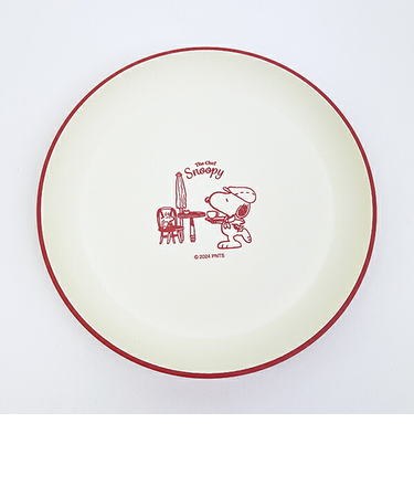 スヌーピー シェフシリーズ 抗菌ラウンドプレート(L) レッド 食器 SNOOPY