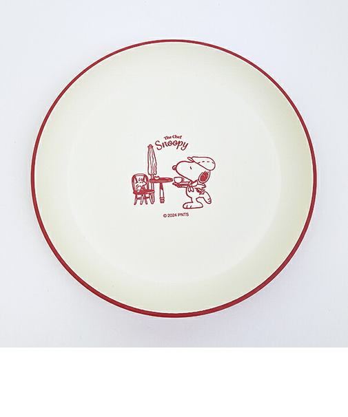 スヌーピー シェフシリーズ 抗菌ラウンドプレート(L) レッド 食器 SNOOPY