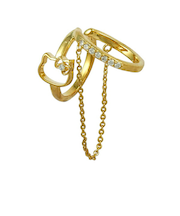 サンリオ ハローキティ ダブルイヤーカフ イエローゴールド アクセサリー Sanrio