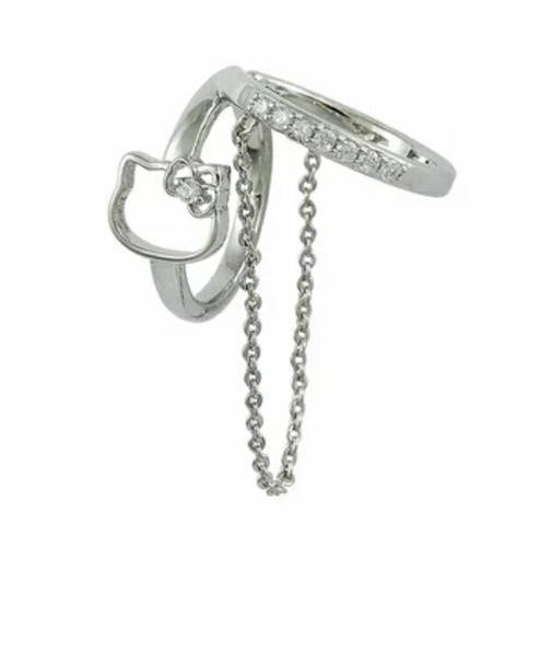 サンリオ ハローキティ ダブルイヤーカフ シルバー アクセサリー Sanrio