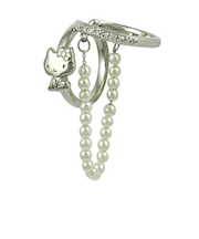 サンリオ ハローキティ ダブルイヤーカフ シルバー お座り アクセサリー Sanrio