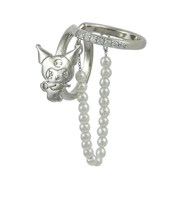 サンリオ クロミ ダブルイヤーカフ シルバー 全身 アクセサリー Sanrio