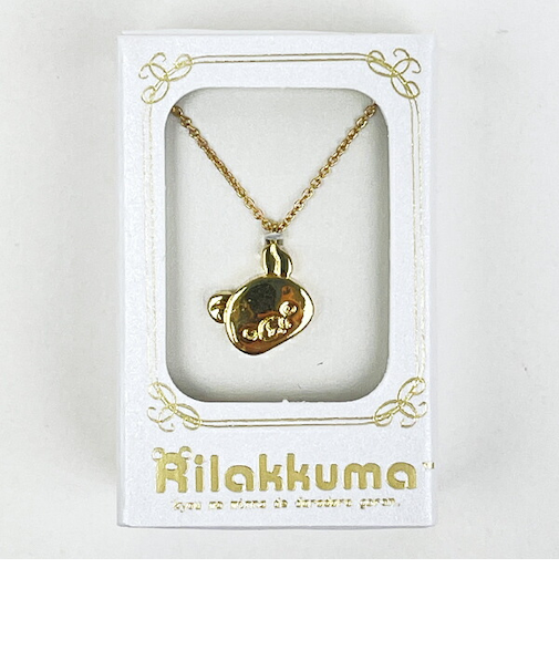 リラックマ チャームペンダント フェイス ゴールド ネックレス アクセサリー