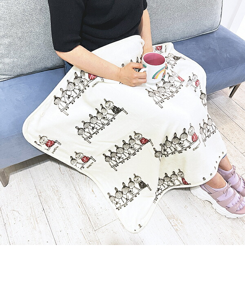 ムーミン リトルミイ シブリングズ ケープ(S) アイボリー ブランケット MOOMIN