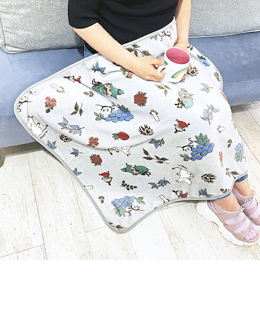 ムーミン フルーツガーデン ケープ(S) グレイ ブランケット MOOMIN