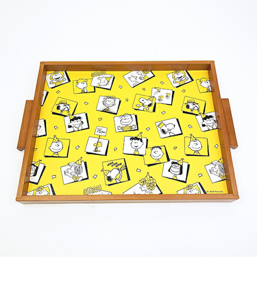 スヌーピー ウッドトレー パーティー お盆 食器 PEANUTS 75th 日本製 SNOOPY