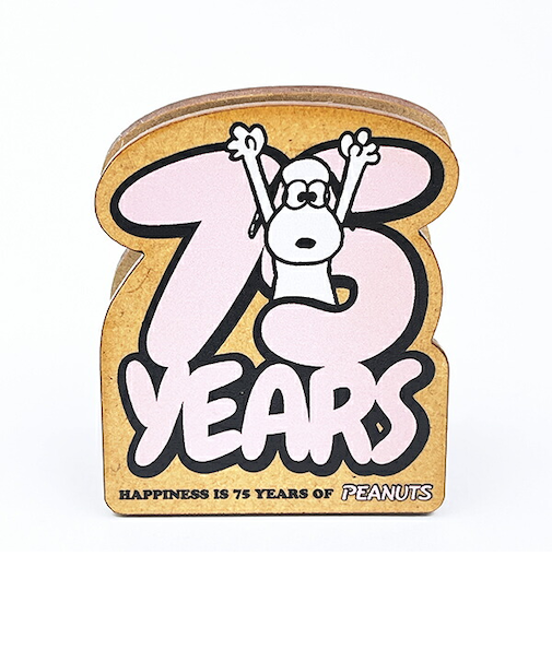 スヌーピー ダイカットメモスタンド ロゴピンク 文具 PEANUTS 75th 日本製 SNOOPY