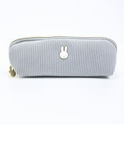 ミッフィー miffy ペンケース (グレー) 筆箱 文具 フェイスシリーズ