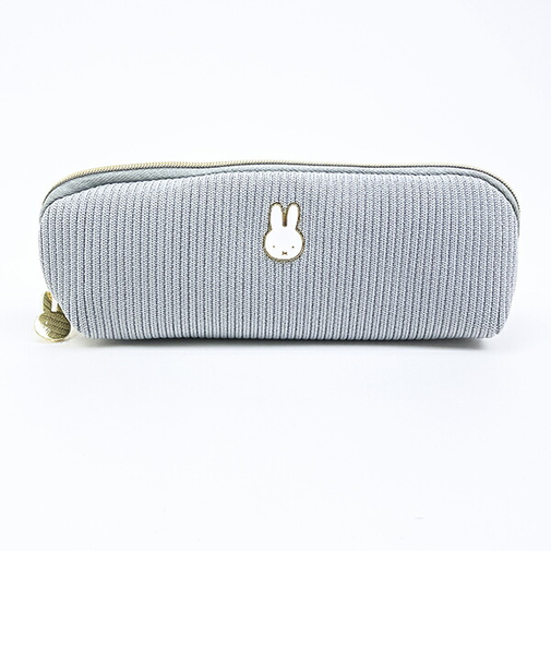 ミッフィー miffy ペンケース (グレー) 筆箱 文具 フェイスシリーズ