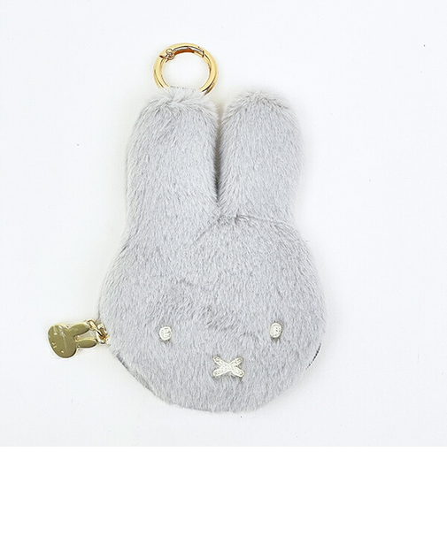 ミッフィー miffy コインケース (グレー) お財布 フェイスシリーズ