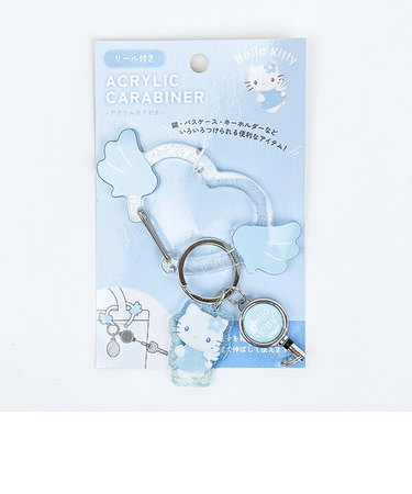 サンリオ ハローキティ リール付きアクリルカナビラキーホルダー キラキラエンジェルシリーズ Sanrio