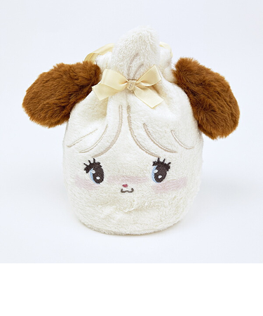 mikko illustrations ミッコ スフレ フェイス巾着