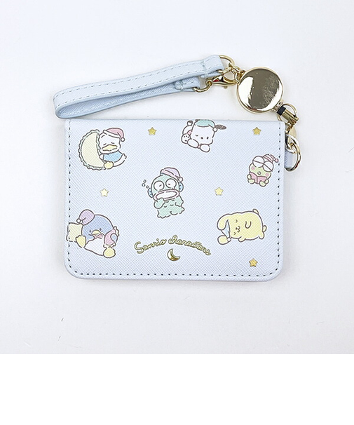 サンリオキャラクターズ オープンパスケース ブルー 定期入れ Sanrio