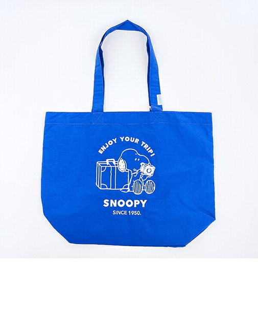 スヌーピー トートバッグ enjoy your trip ブルー SNOOPY