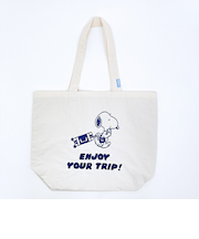 スヌーピー トートバッグ enjoy your trip ホワイト SNOOPY