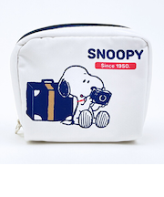 スヌーピー enjoy your trip ミニスクエアポーチ SNOOPY