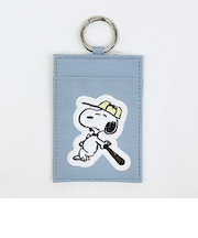 スヌーピー スヌーピー シングルパスケース アップリケ ベースボール 定期入れ SNOOPY