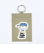 スヌーピー チャーリーブラウン シングルパスケース アップリケ 定期入れ SNOOPY