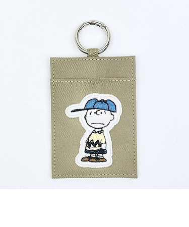スヌーピー チャーリーブラウン シングルパスケース アップリケ 定期入れ SNOOPY
