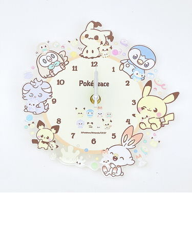ポケットモンスター ポケピース アクリル壁掛け時計 ポケモン