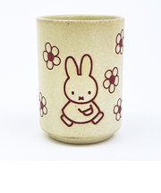 ミッフィー miffy お花 湯呑 ホワイトベージュ コップ 食器 日本製