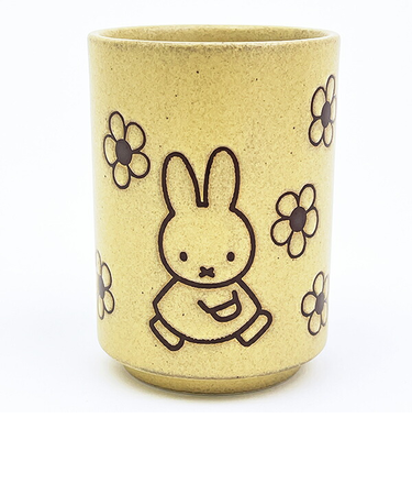 ミッフィー miffy お花 湯呑 イエローベージュ コップ 食器 日本製