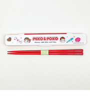 サンリオ ハローキティ × 不二家 ペコちゃん ポコちゃん 抗菌 食洗機対応 音の鳴らない箸・箸箱セット ランチ 日本製