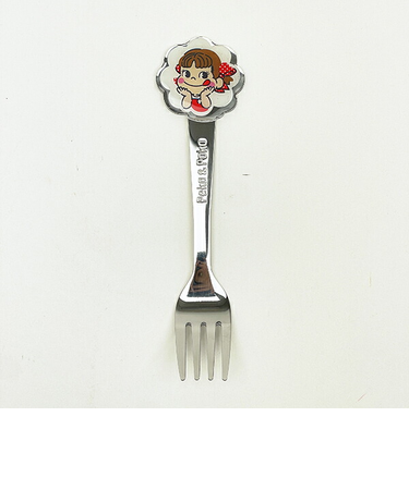 サンリオ ハローキティ × 不二家 ペコちゃん ステンレス子供フォーク(ダイカット) カトラリー 不二家 キッズ Sanrio