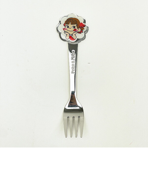 サンリオ ハローキティ × 不二家 ペコちゃん ステンレス子供フォーク(ダイカット) カトラリー 不二家 キッズ Sanrio