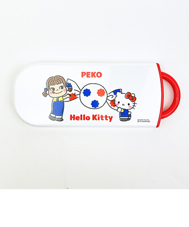 サンリオ ハローキティ × 不二家 ペコちゃん 抗菌食洗機対応スライドトリオセット ランチ 日本製 不二家 Sanrio