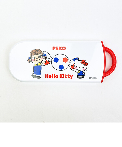 サンリオ ハローキティ × 不二家 ペコちゃん 抗菌食洗機対応スライドトリオセット ランチ 日本製 不二家 Sanrio