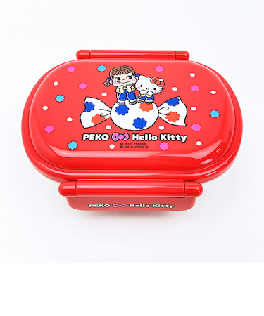 サンリオ ハローキティ × 不二家 ペコちゃん ふわっとフタタイトランチボックス なかよし 弁当箱 弁当箱 日本製 Sanrio
