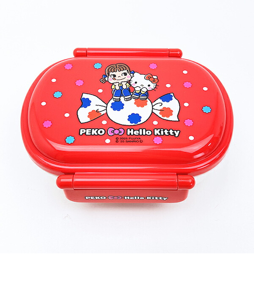 サンリオ ハローキティ × 不二家 ペコちゃん ふわっとフタタイトランチボックス なかよし 弁当箱 弁当箱 日本製 Sanrio
