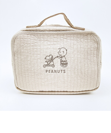 スヌーピー カート お出かけポーチ (ベージュ) 旅行 SNOOPY