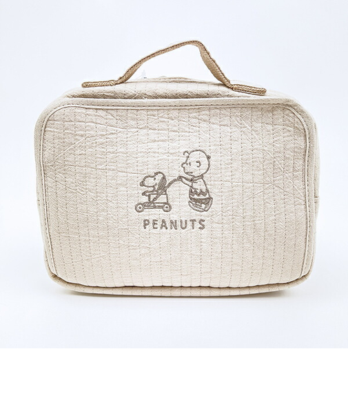 スヌーピー カート お出かけポーチ (ベージュ) 旅行 SNOOPY