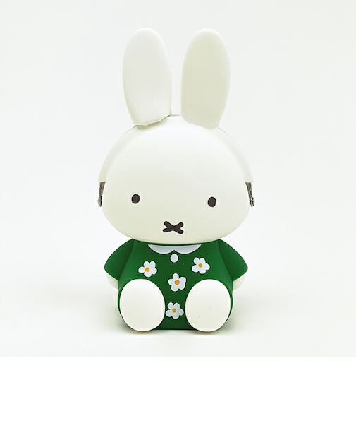 ミッフィー miffy シリコンがまぐちポーチ 3D POCHI グリーン ポーチ