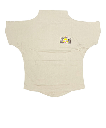 水森亜土 ワンポイント柄 ハイネック半袖Tシャツ(L) グレージュ アパレル