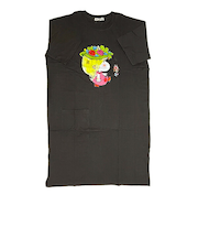 水森亜土 スーパーBIGTシャツ(M) ワンピース チャコール アパレル