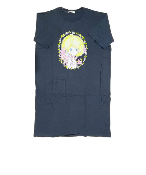 水森亜土 スーパーBIGTシャツ(L) ワンピース ネイビー アパレル