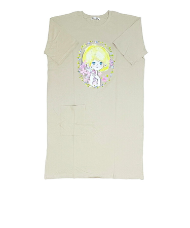 水森亜土 スーパーBIGTシャツ(M) ワンピース グレージュ アパレル