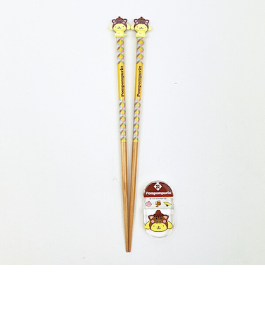 サンリオ ポムポムプリン 『亥』 マスコット付き 箸・箸置き 干支シリーズ Sanrio